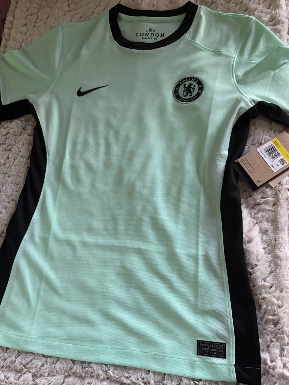 Nike Mint Green and Black Women's Soccer Jersey - S